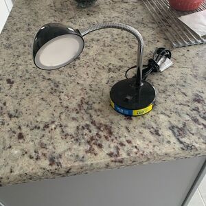 Black and Silver LED Desk Lamp